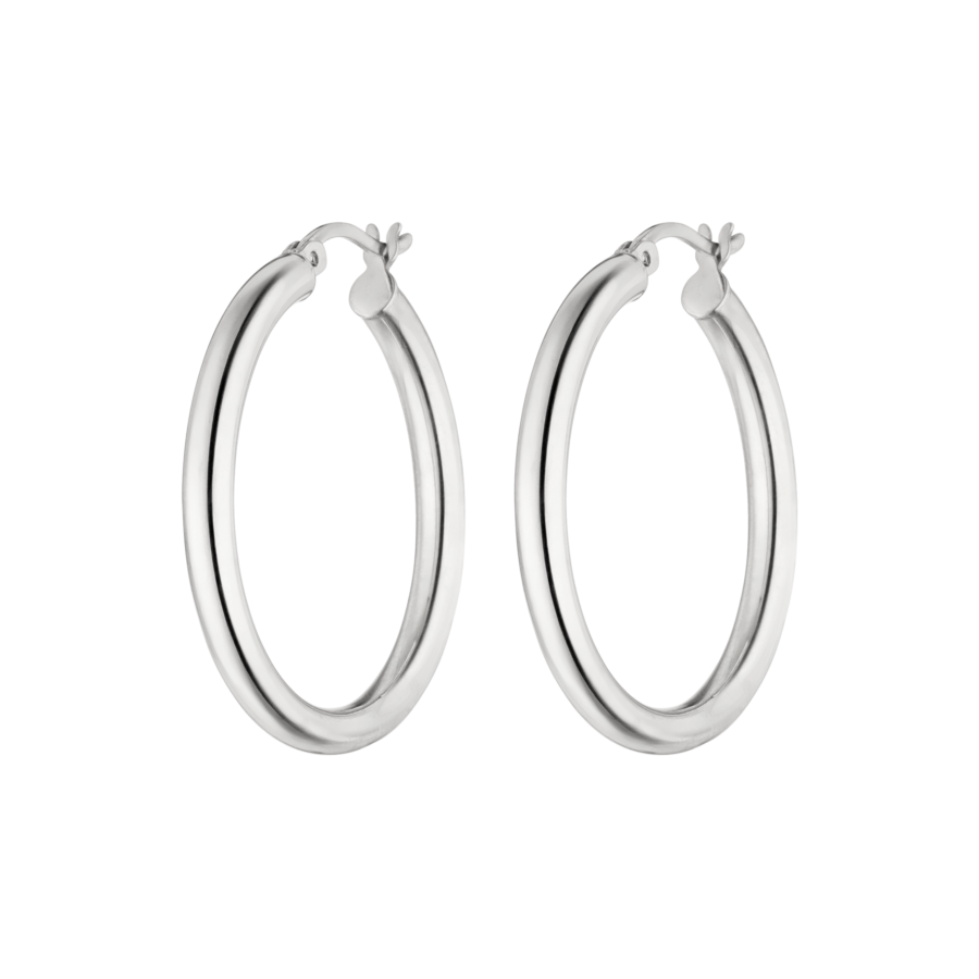   Large Hoops Silver