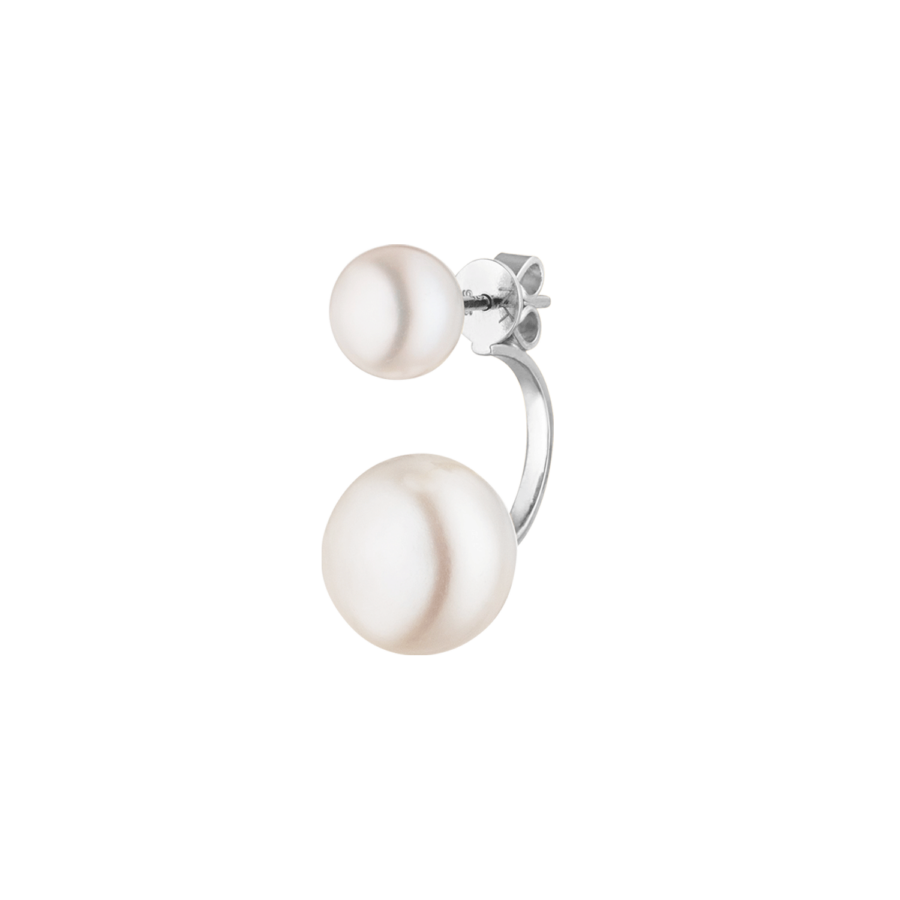   Double Pearl Earring Silver
