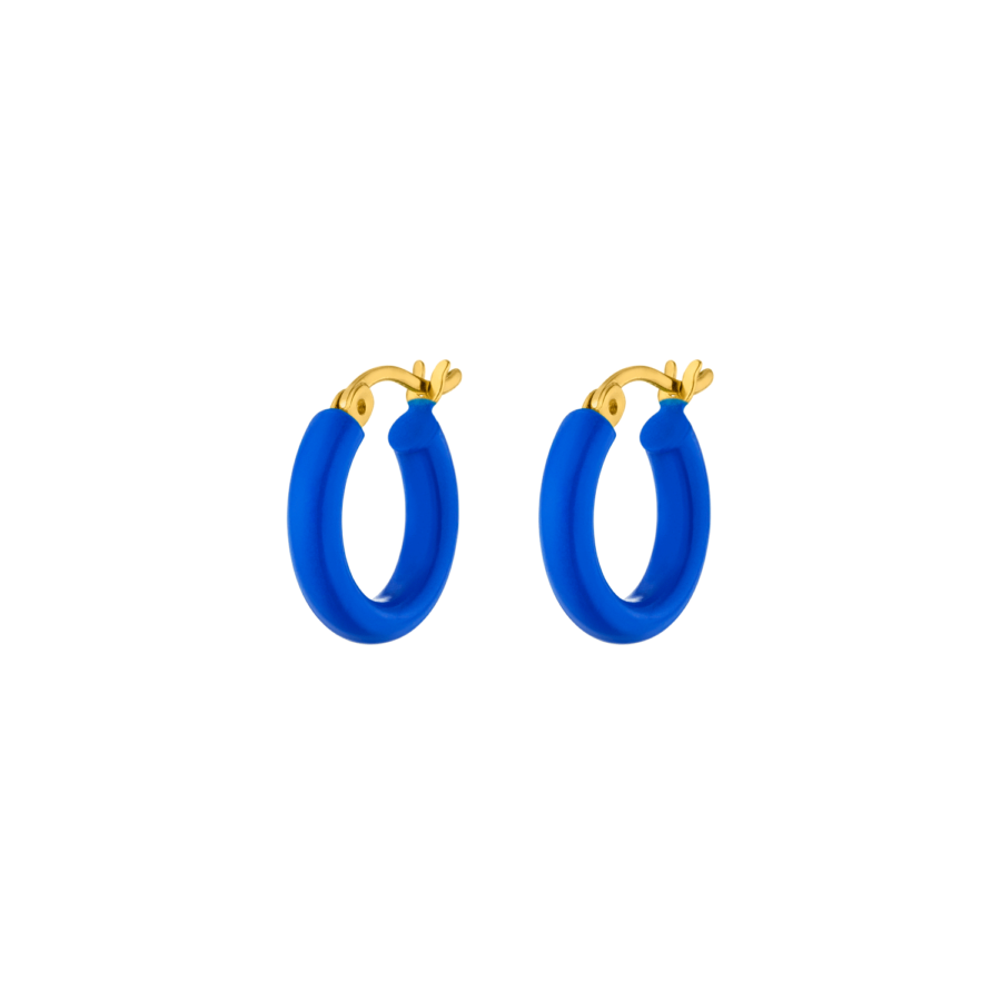   Small Hoops Eclectic Blue