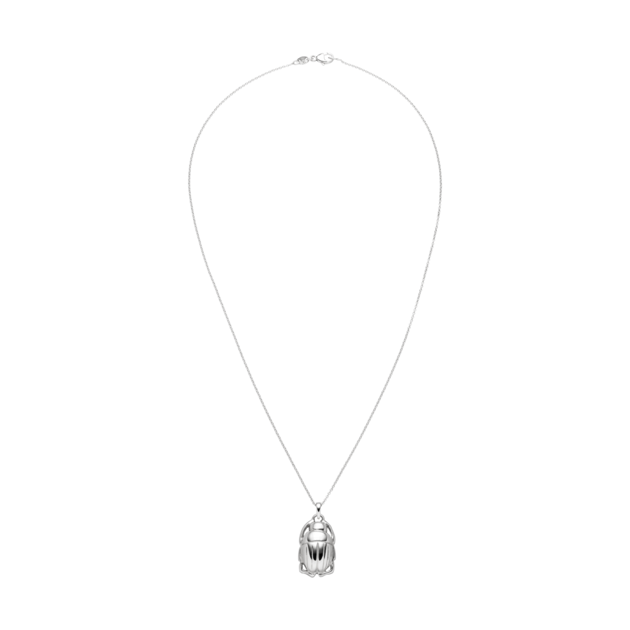  Mini Scarab Necklace Silver
